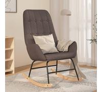 vidaXL Poltrona a Dondolo Grigio Scuro in Tessuto