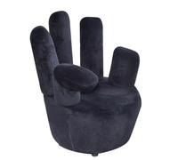 vidaXL Poltrona a Forma di Mano Relax Elegante Comoda Imbottita Morbida Originale Arredo Casa Salotto Sedia Ergonomica in Velluto Nero