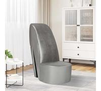 Poltrona a Forma di Scarpa con Tacco in Similpelle Grigia