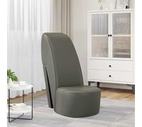 vidaXL Poltrona a Forma di Scarpa con Tacco in Similpelle Grigia