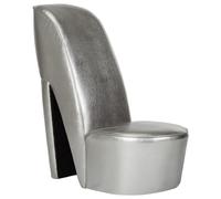 vidaXL Poltrona a Forma di Scarpa con Tacco in Similpelle Grigia