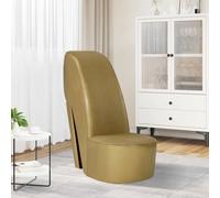 vidaXL Poltrona a Forma di Scarpa con Tacco in Similpelle Oro