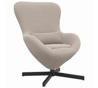vidaXL Poltrona Moderna Grigio Chiaro con Funzione Girevole Design Ergonomico Rivestimento Resistente alle Macchie Ottima per Leggere Mobili da Soggiorno Poltrona Lounge Interna Struttura in Acciaio