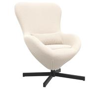 vidaXL Poltrona Contemporanea Panna Girevole Regolabile Ergonomica Soft-Touch Sedia Stilosa per Soggiorno Lettura Singola Interna