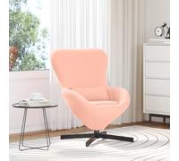 vidaXL Poltrona rosa elegante cuscino | Seduta ergonomica in tessuto poliestere testurizzato per interni, design compatto per soggiorno e angolo lettura, sedia moderna, traspirante, comoda