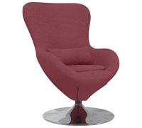vidaXL Poltrona Contemporanea Rosso Borgogna con Cuscino per Soggiorno Ufficio Tessuto Resistente Design Ergonomico Soluzione di Seduta per Interni Poltrona Rivestita Sedia Singola da Lettura