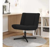 vidaXL Poltrona Accent Nera Tessuto, Metallo Media Girevole