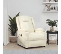 vidaXL Poltrona Alzapersona Bianco Crema in Similpelle