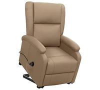 vidaXL Poltrona Alzapersona Cappuccino in Similpelle