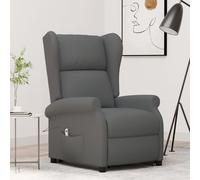 vidaXL Poltrona Alzapersona in Tessuto Grigio Scuro