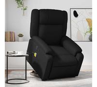 vidaXL Poltrona Alzapersona Massaggiante Elettrica Nera in Similpelle