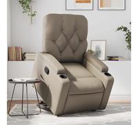 vidaXL Poltrona Alzapersona Reclinabile Cappuccino in Similpelle