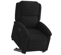 vidaXL Poltrona alzapersona reclinabile elettrica in velluto nero