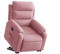 vidaXL Poltrona Alzapersona Reclinabile Elettrica Rosa in Velluto