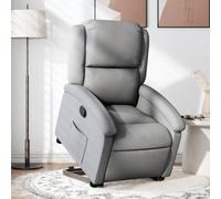 vidaXL Poltrona Alzapersona Reclinabile Grigio Chiaro in Tessuto