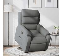 vidaXL Poltrona Alzapersona Reclinabile Grigio Scuro in Tessuto