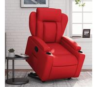 vidaXL Poltrona Alzapersona Reclinabile Rosso in Similpelle, Poltrona reclinante alzapersona elettrica, Poltrona reclinabile, Poltrona reclinante
