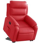 vidaXL Poltrona Alzapersona Reclinabile Rosso in Similpelle