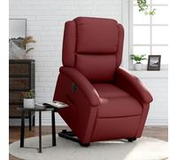 vidaXL Poltrona Alzapersona Reclinabile Rosso Vino in Similpelle