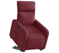 vidaXL Poltrona Alzapersona Reclinabile Rosso Vino in Tessuto
