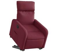 vidaXL Poltrona Alzapersona Reclinabile Rosso Vino in Tessuto