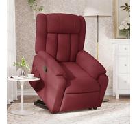 vidaXL Poltrona Alzapersona Reclinabile Rosso Vino in Tessuto