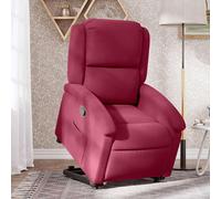 vidaXL Poltrona Alzapersona Reclinabile Rosso Vino in Velluto