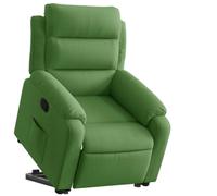 vidaXL Poltrona Alzapersona Reclinabile Verde Chiaro in Velluto