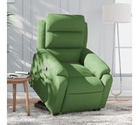 vidaXL Poltrona Alzapersona Reclinabile Verde Chiaro in Velluto