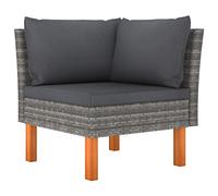 vidaXL Poltrona Angolare in Polyrattan e Massello di EucaliptoMobili