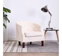 vidaXL Poltrona Beige in Tessuto