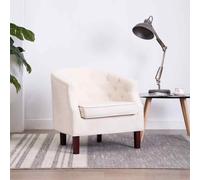 vidaXL Poltrona Beige in Tessuto