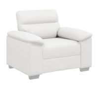 vidaXL Poltrona Bianca 60 cm in Similpelle, Divano Singolo, Sedia Accento, Sedia Relax, Poltrona, Sedia TV, Divano a Un Posto, Divano a Un Posto