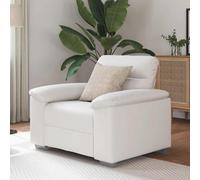 vidaXL Poltrona Bianca 60 cm in Similpelle, Divano Singolo, Sedia Accento, Sedia Relax, Poltrona, Sedia TV, Divano a Un Posto, Divano a Un Posto
