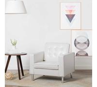 vidaXL Poltrona Bianca in Similpelle