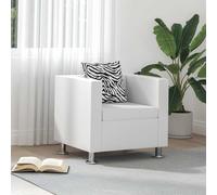 vidaXL Poltrona in Pelle finta bianca