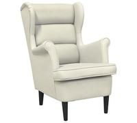 vidaXL Poltrona Bianco Crema in Velluto