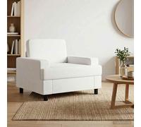 vidaXL Poltrona Bianco Tessuto