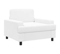 vidaXL Poltrona Bianco Tessuto