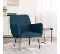 vidaXL Poltrona Blu 62x79x79 cm Velluto