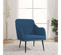 vidaXL Poltrona Blu 63x76x80 cm in Tessuto