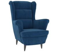 vidaXL Poltrona Blu in Velluto