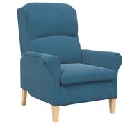 vidaXL Poltrona Blu Moderna di, comoda e con supporto ergonomico. Perfetta per il soggiorno, resistente alle macchie e rivestita in tessuto. Ha una struttura in legno ed è elegante e stilosa. Dimens