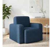 vidaXL Poltrona Blu Tessuto