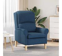 vidaXL Poltrona Moderna e Comoda di in Blu | Design ergonomico con Rivestimento in Poliestere Liscio, Ideale per soggiorni e camere da Letto. Supporta Un Adulto. Sedia da Interni Super Comoda.