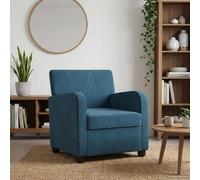 vidaXL Poltrona Blu Velluto