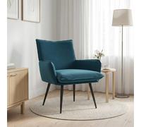 vidaXL Poltrona Blu Velluto