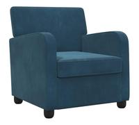 vidaXL Poltrona Blu Velluto