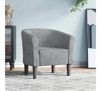vidaXL Poltrona Cabriolet Grigio Scuro in Velluto