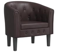 vidaXL Poltrona Cabriolet Marrone in Similpelle
